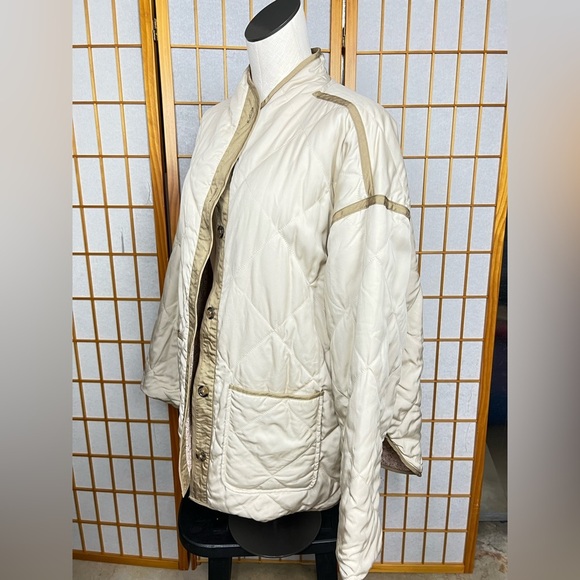 NEW Blank NYC Quilted Reversible Floral Jacket Women's Cream Pink Size XL - Picture 8 of 13